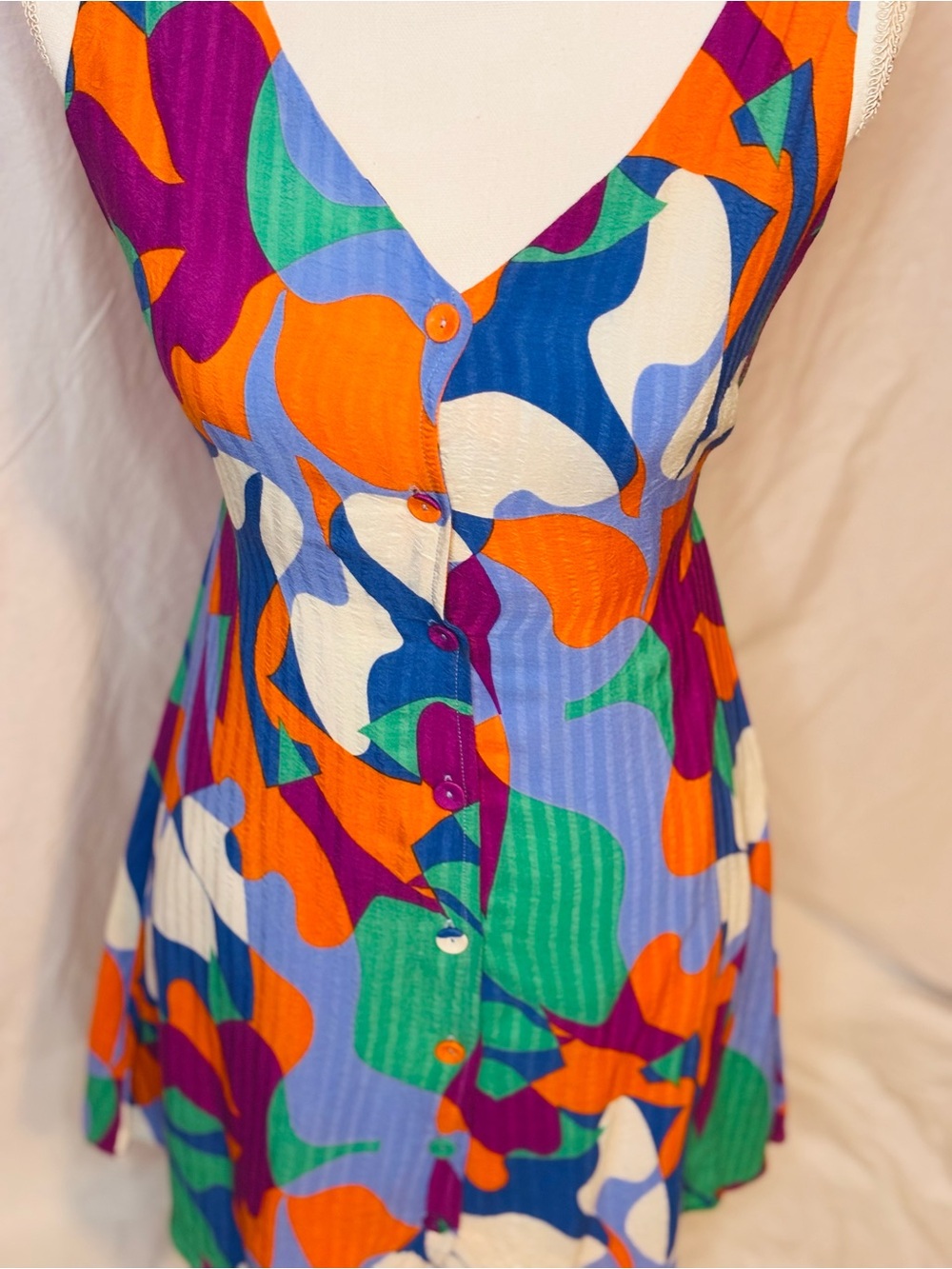 The Elora Abstract Mini Dress by FRNCH XS